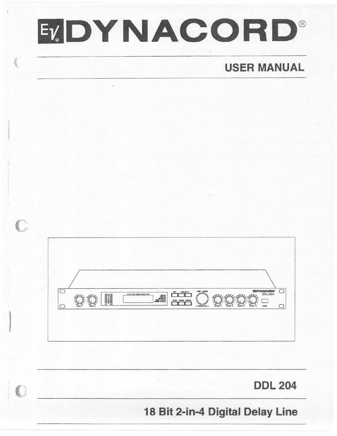 Dynacord DDL 204 manual 