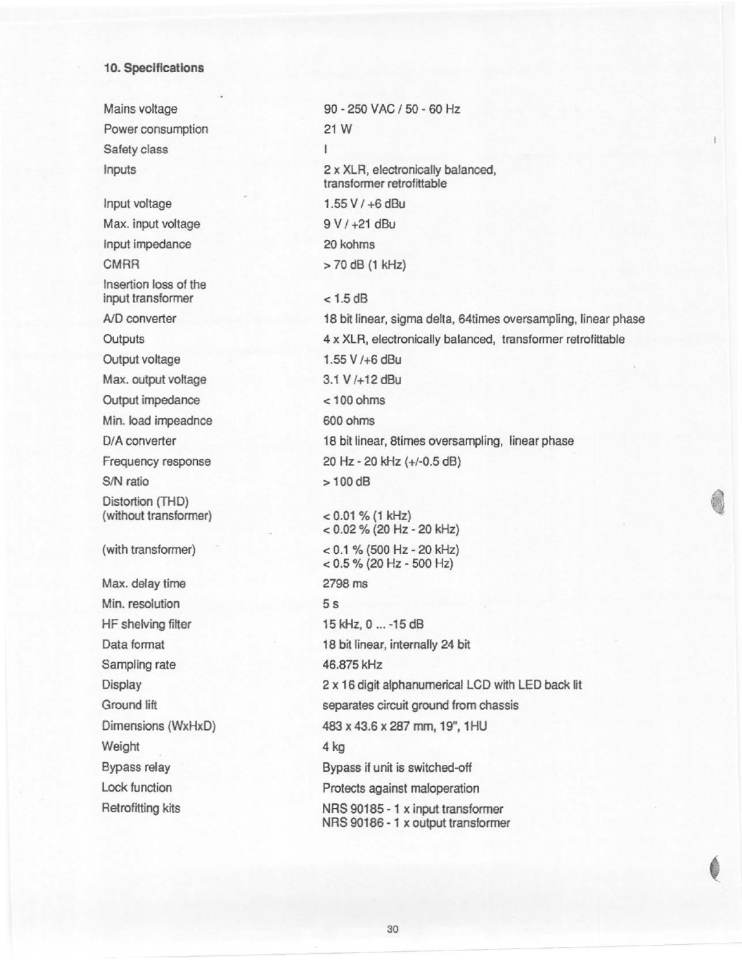 Dynacord DDL 204 manual 