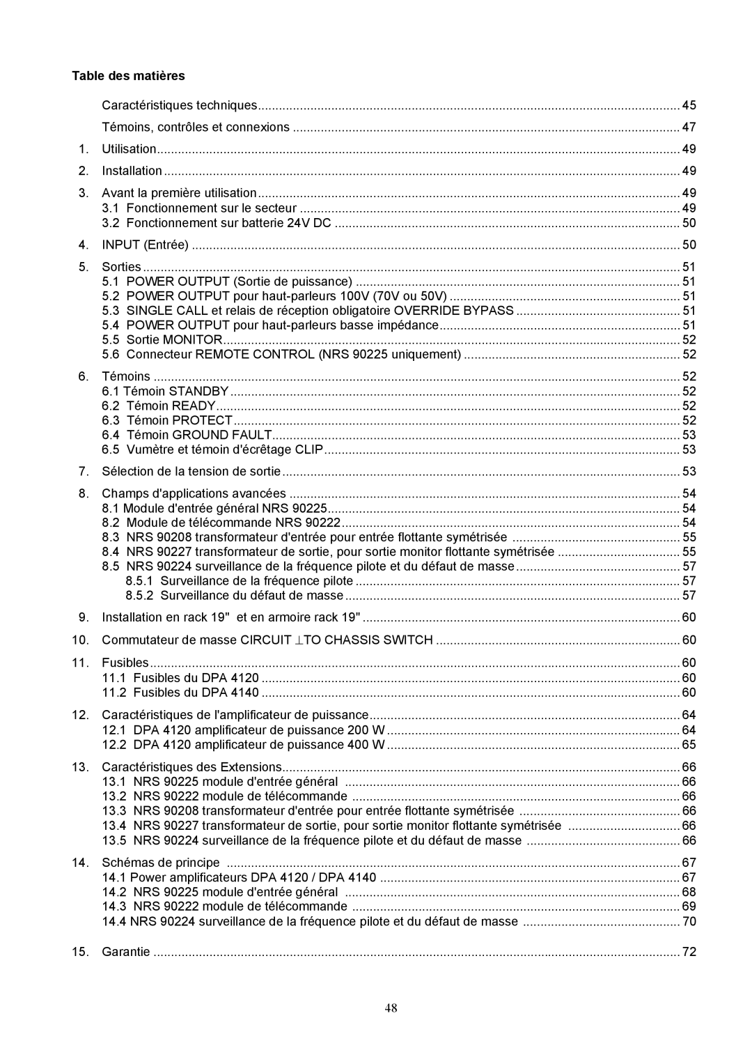 Dynacord DPA 4140, DPA 4120 owner manual NRS 90225 module dentrée général 