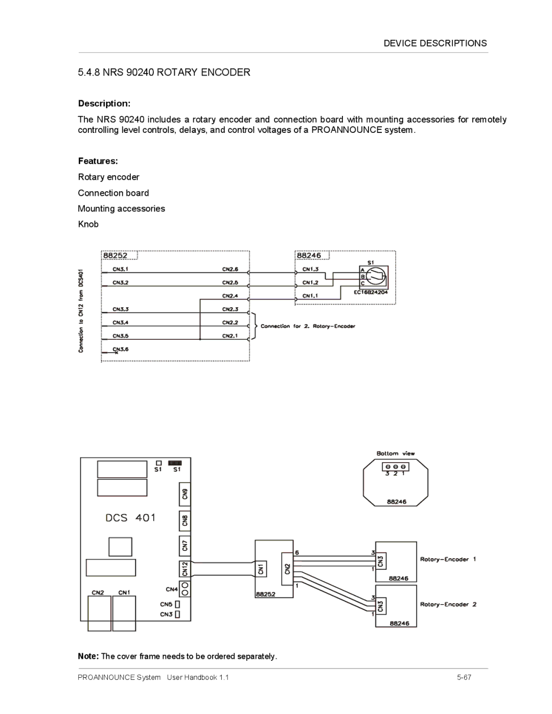 Dynacord DPM 4000 manual NRS 90240 Rotary Encoder 