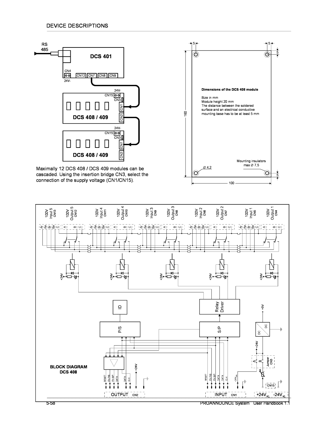 Dynacord DPM 4000 manual Dcs, Block Diagram 