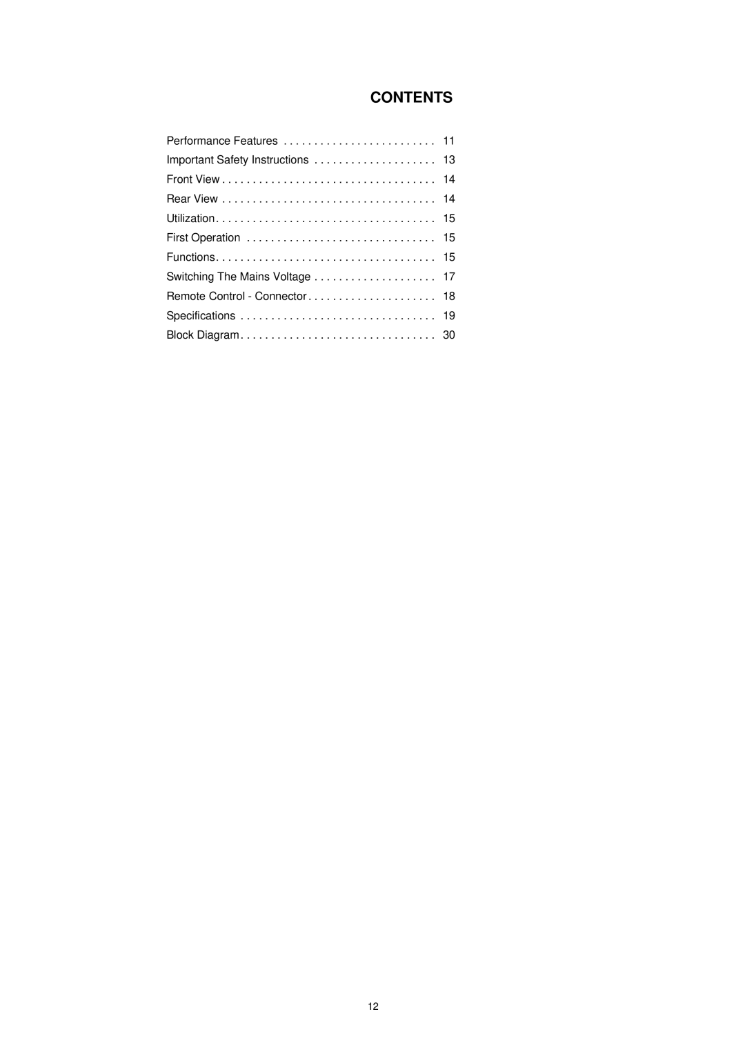 Dynacord DPP 4012, DPP 4004 owner manual Contents 