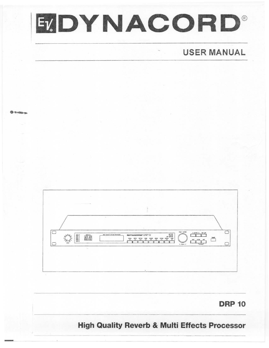 Dynacord DRP 10 manual 