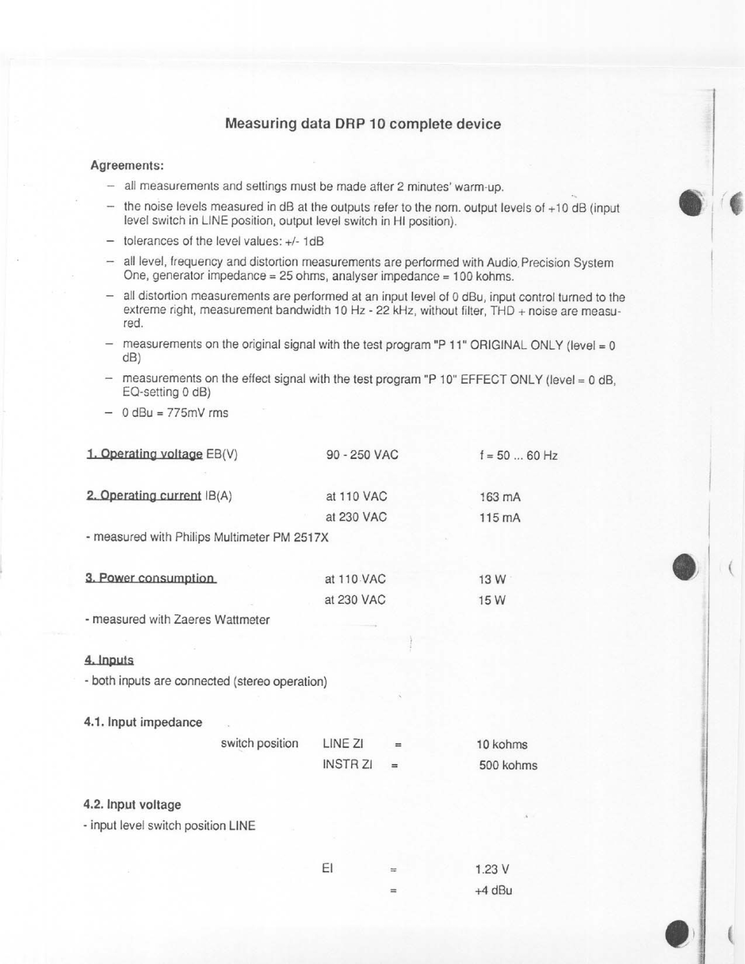 Dynacord DRP 10 manual 