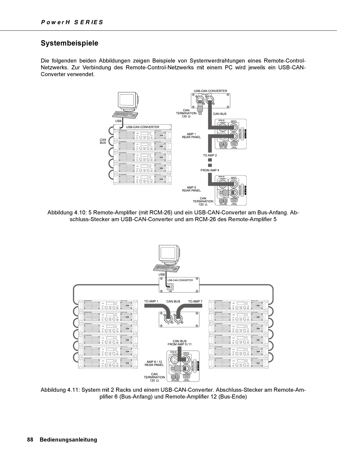 Dynacord H 2500, H 5000 owner manual Systembeispiele 