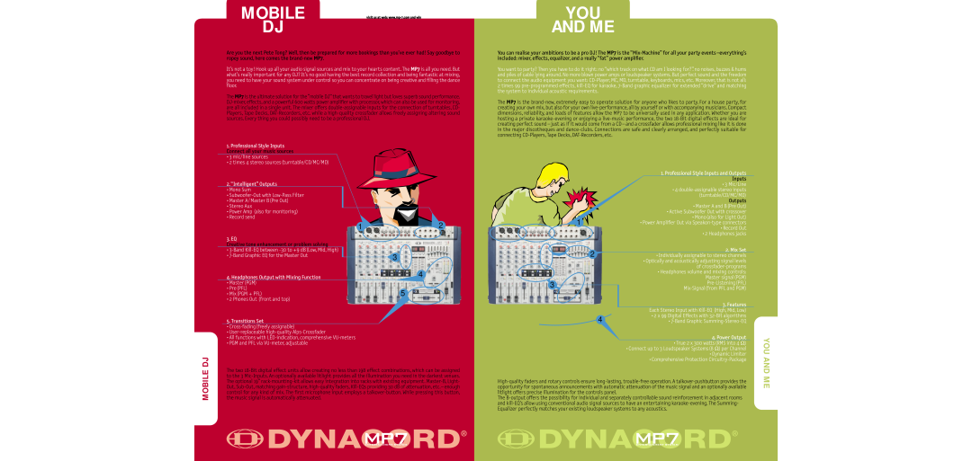 Dynacord MP7 manual Mobile, You And Me 