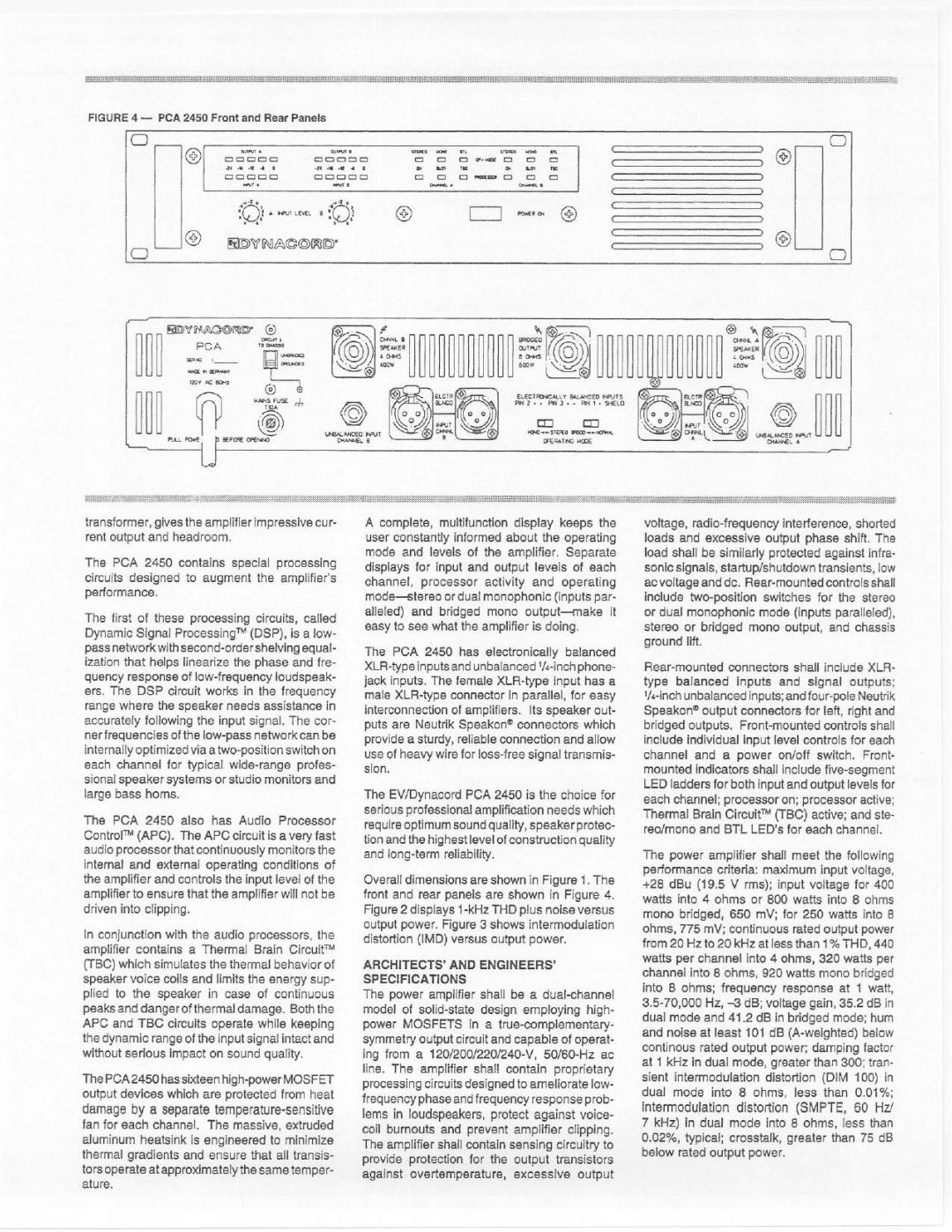 Dynacord PCA 2450 manual 