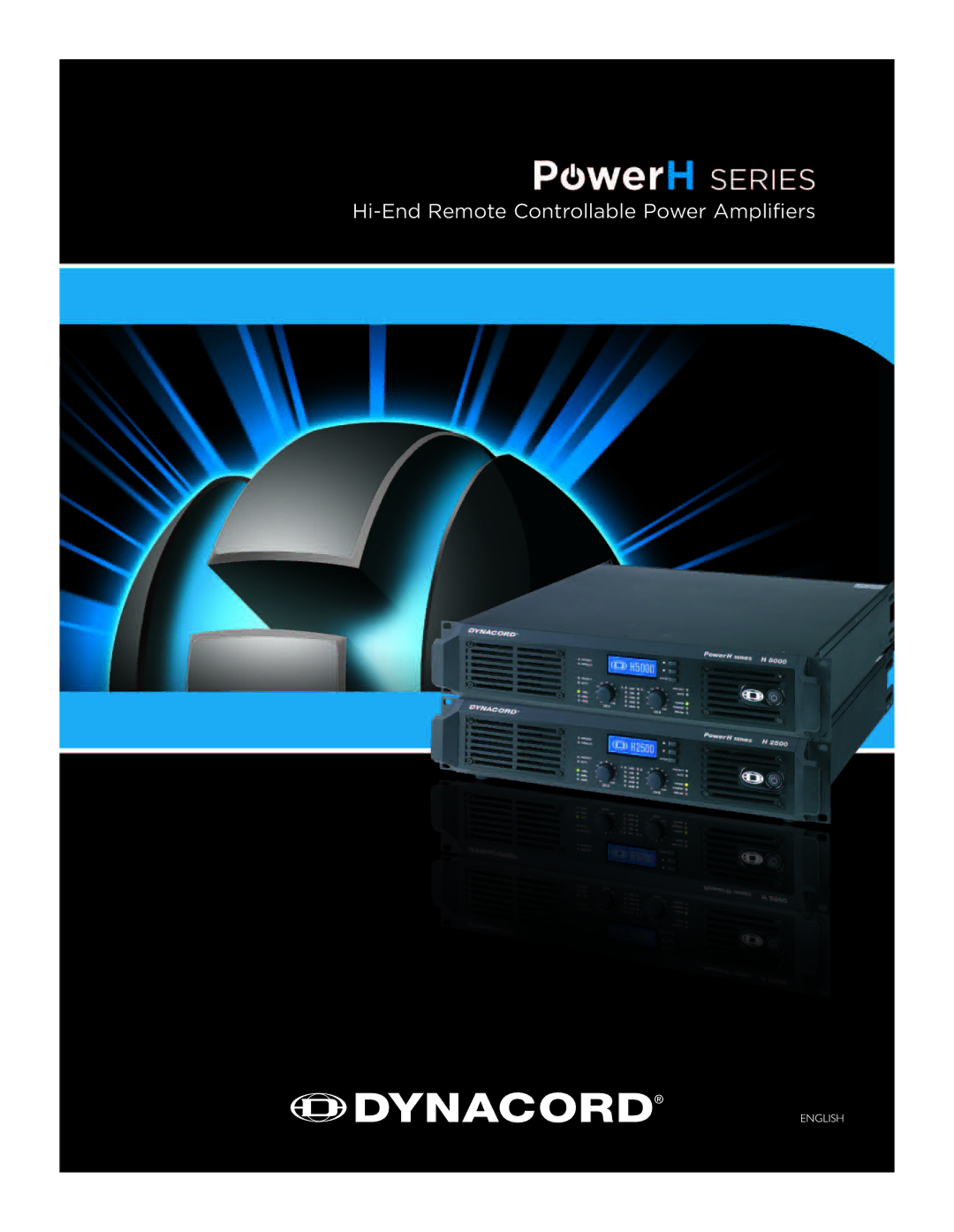 Dynacord PowerH Series manual Hi-End Remote Controllable Power Amplifiers 