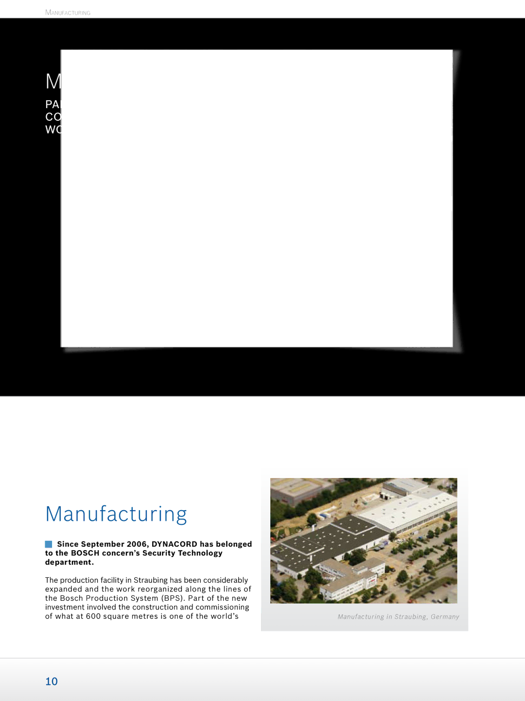 Dynacord Professional Power Amplifiers manual Measurement Hall, Manufacturing 