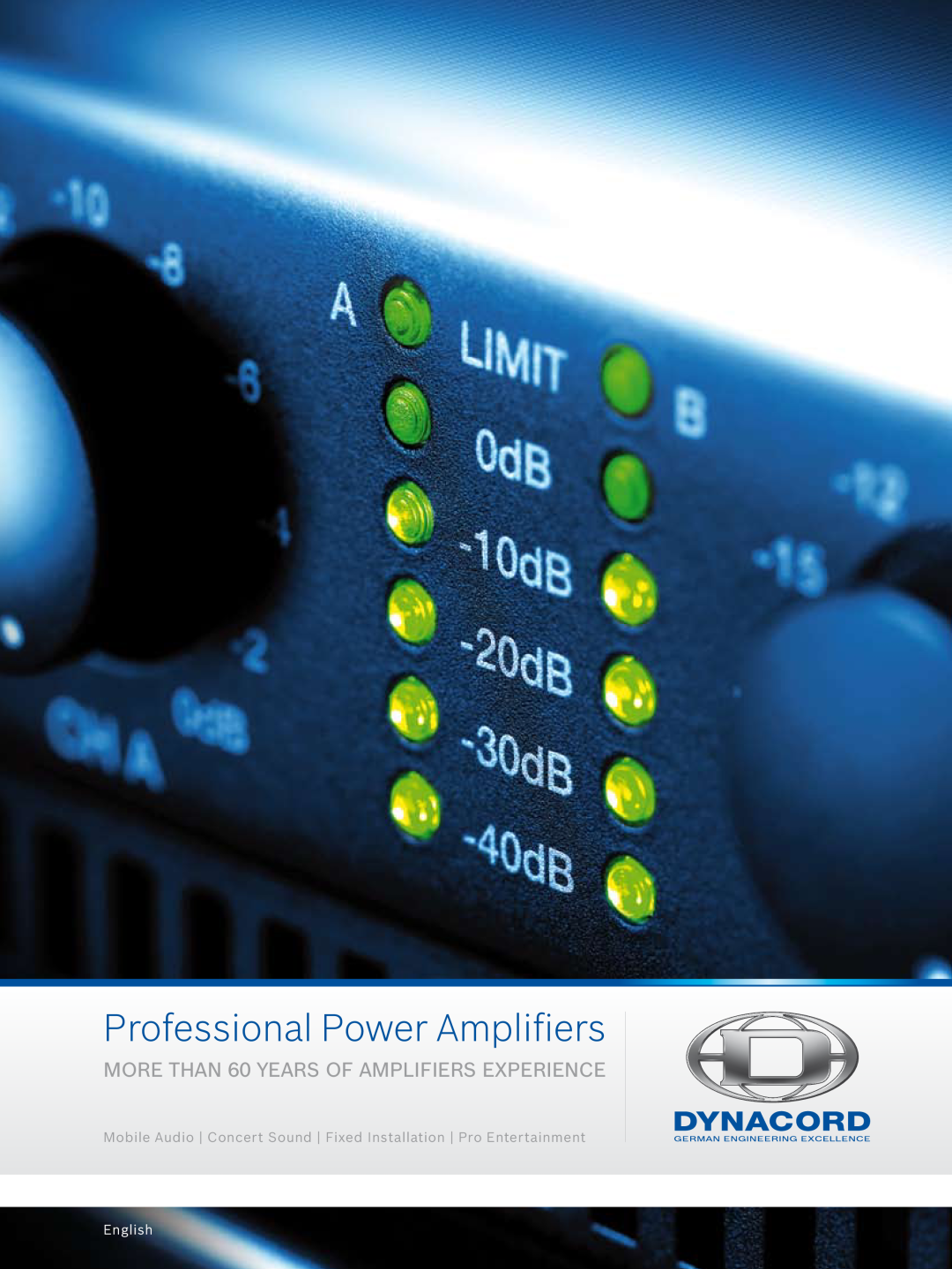Dynacord Professional Power Amplifiers manual more than 60 years of amplifiers experience 