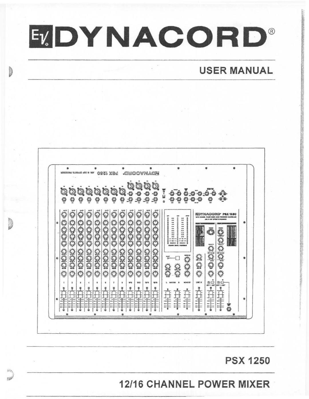 Dynacord PSX 1250 manual 