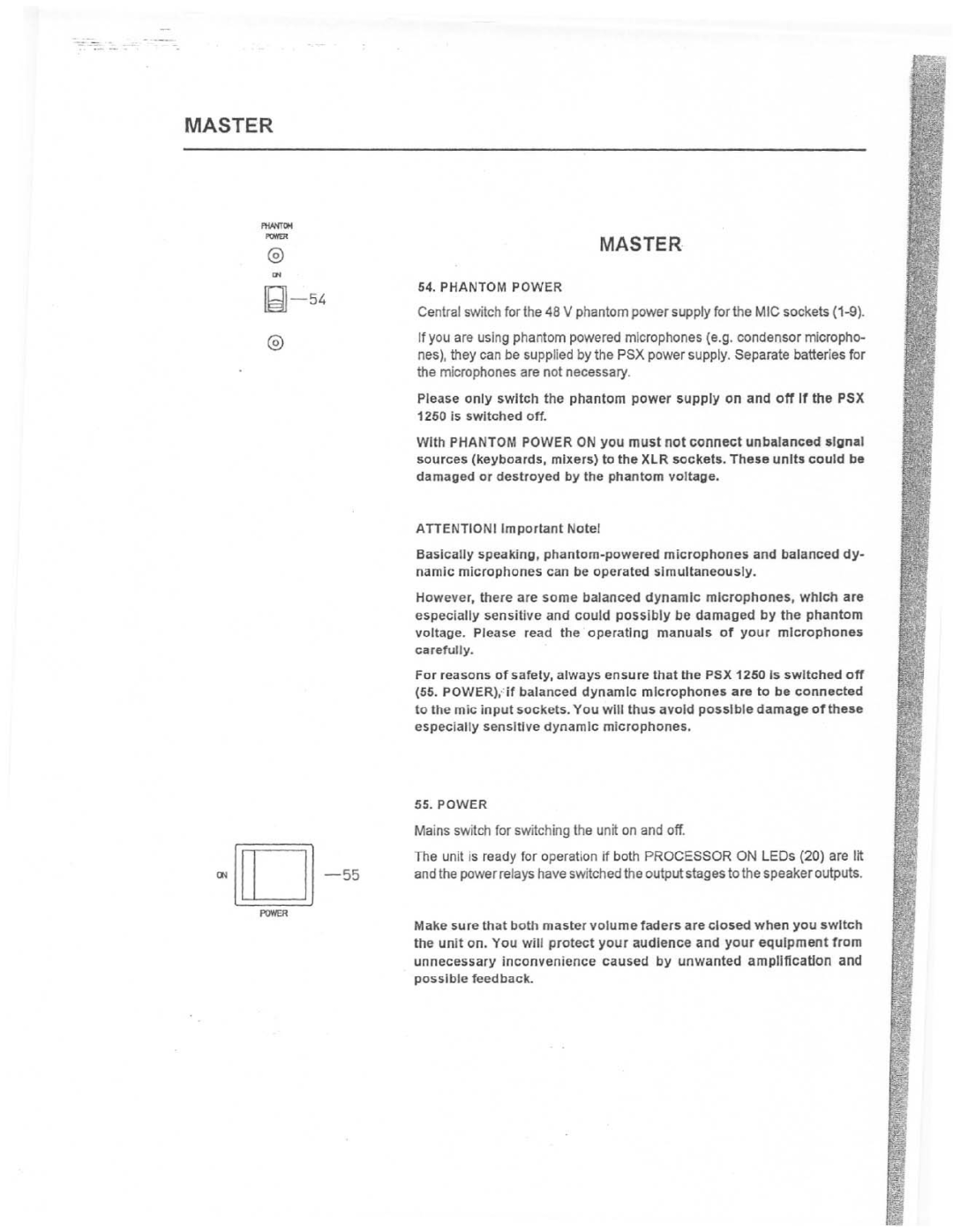 Dynacord PSX 1250 manual 