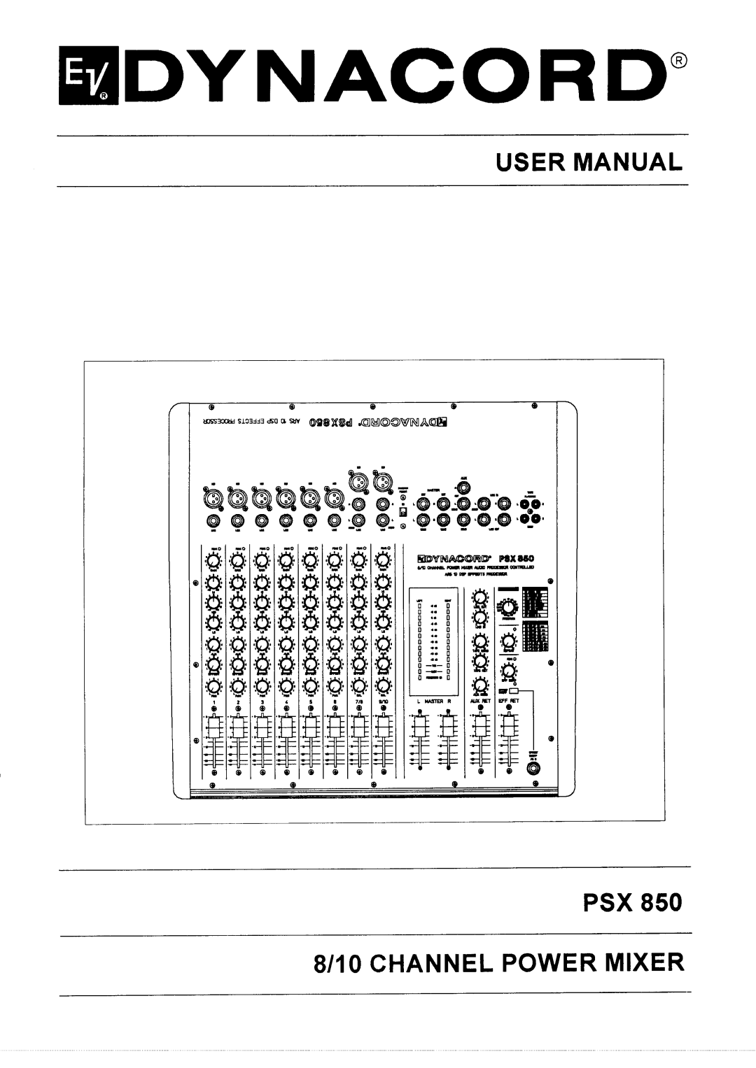 Dynacord PSX 850 manual 