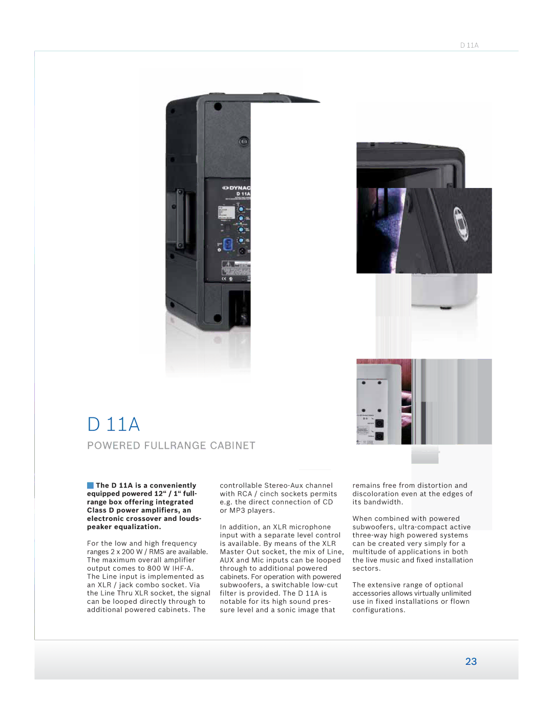 Dynacord Speaker manual 11A 