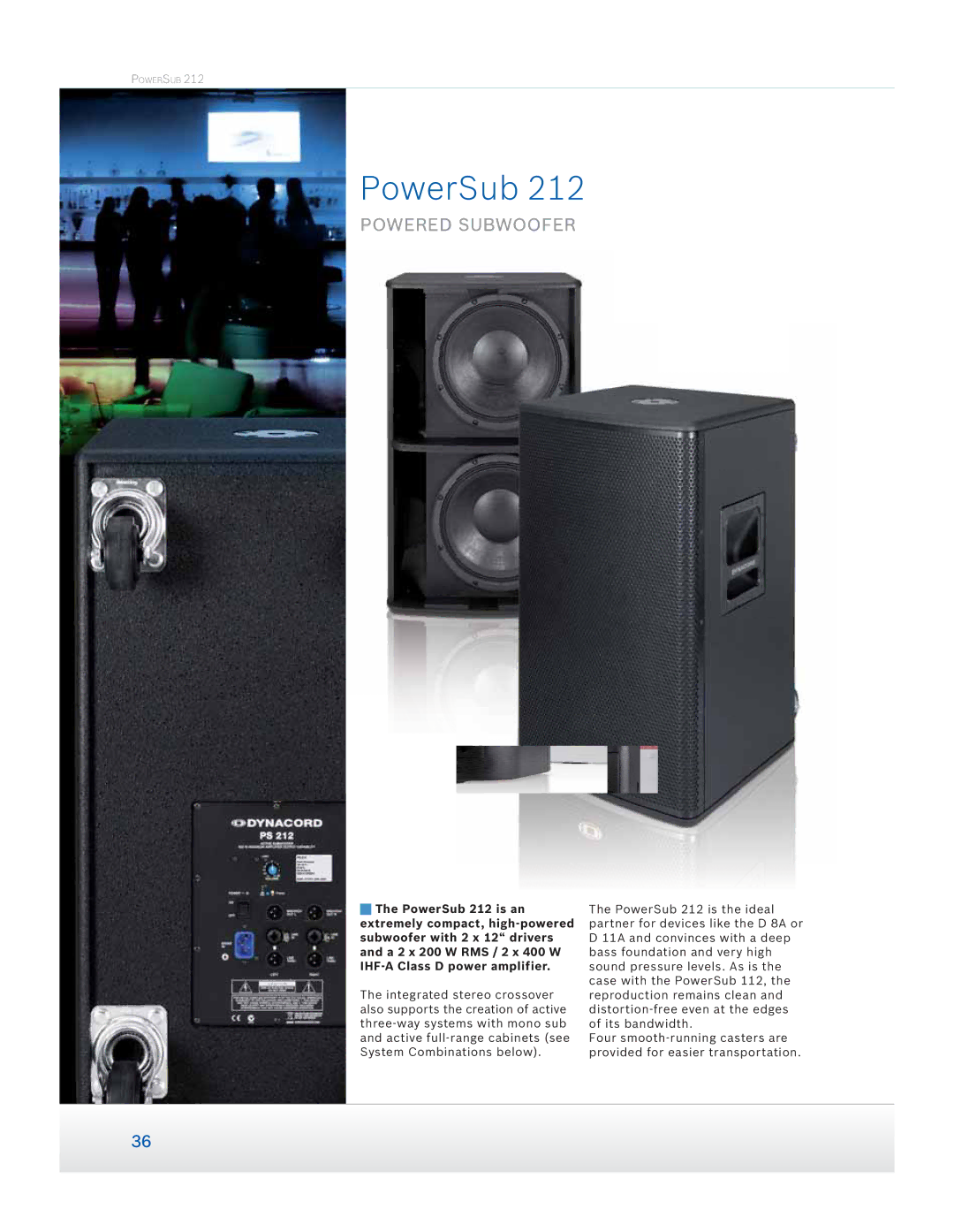 Dynacord Speaker manual PowerSub 212 is an 