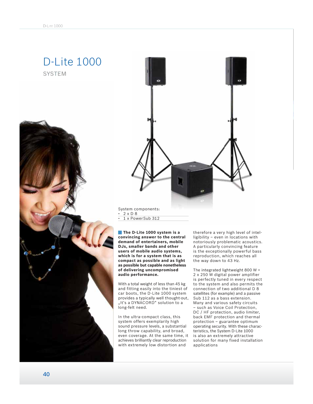 Dynacord Speaker manual Lite, System 