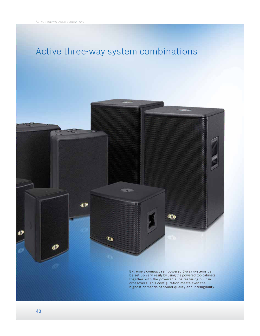 Dynacord Speaker manual Active three-way system combinations 