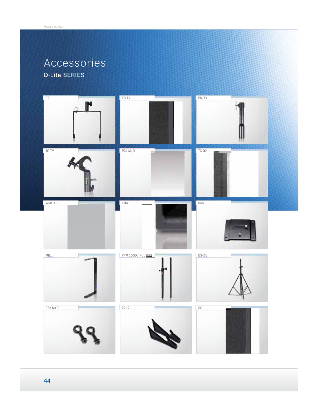 Dynacord Speaker manual Accessories, Lite Series 