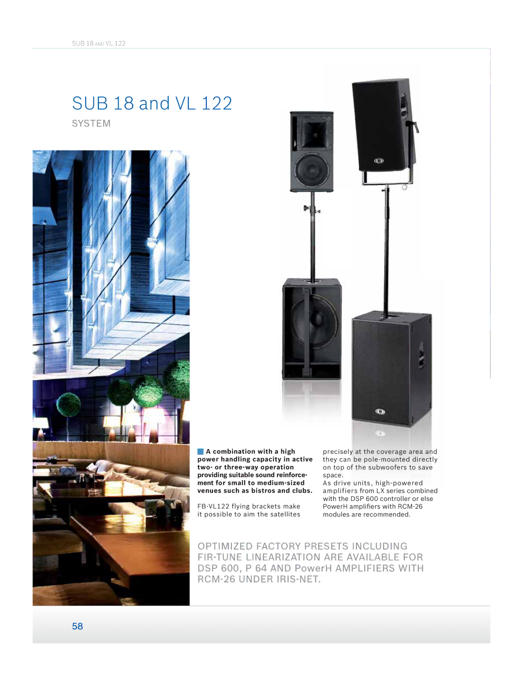 Dynacord Speaker manual SUB 18 and VL, System 