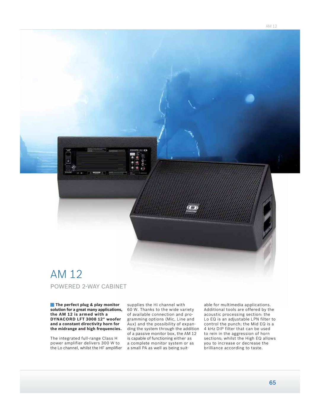 Dynacord Speaker manual Powered 2-WAY Cabinet 