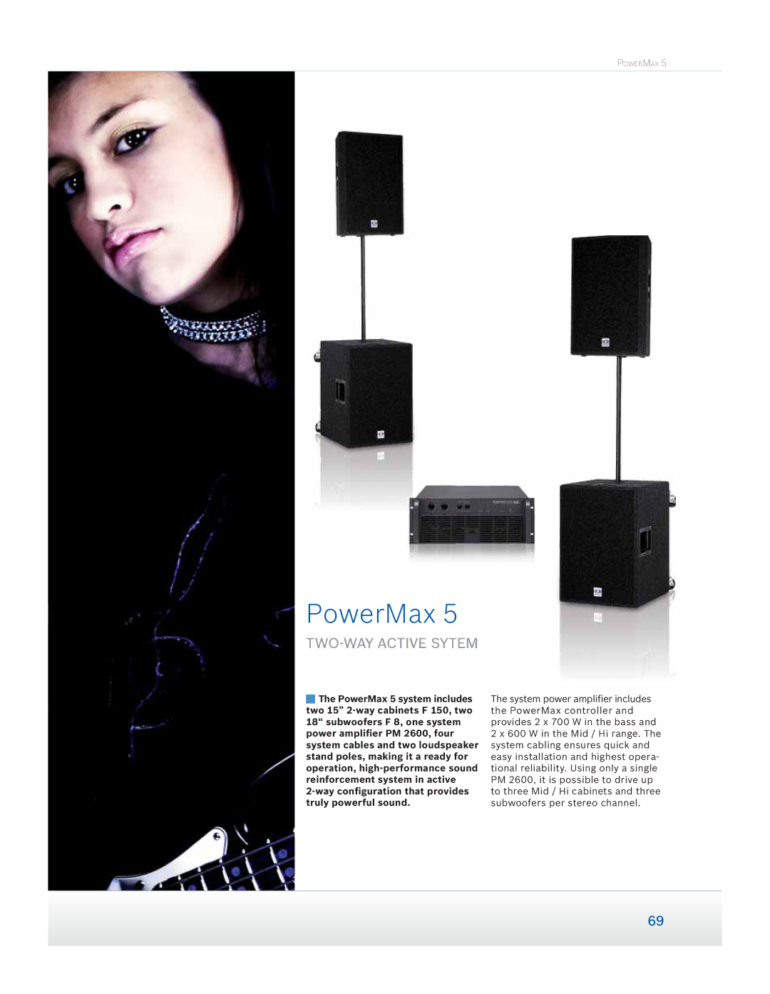 Dynacord Speaker manual PowerMax, TWO-WAY Active Sytem 