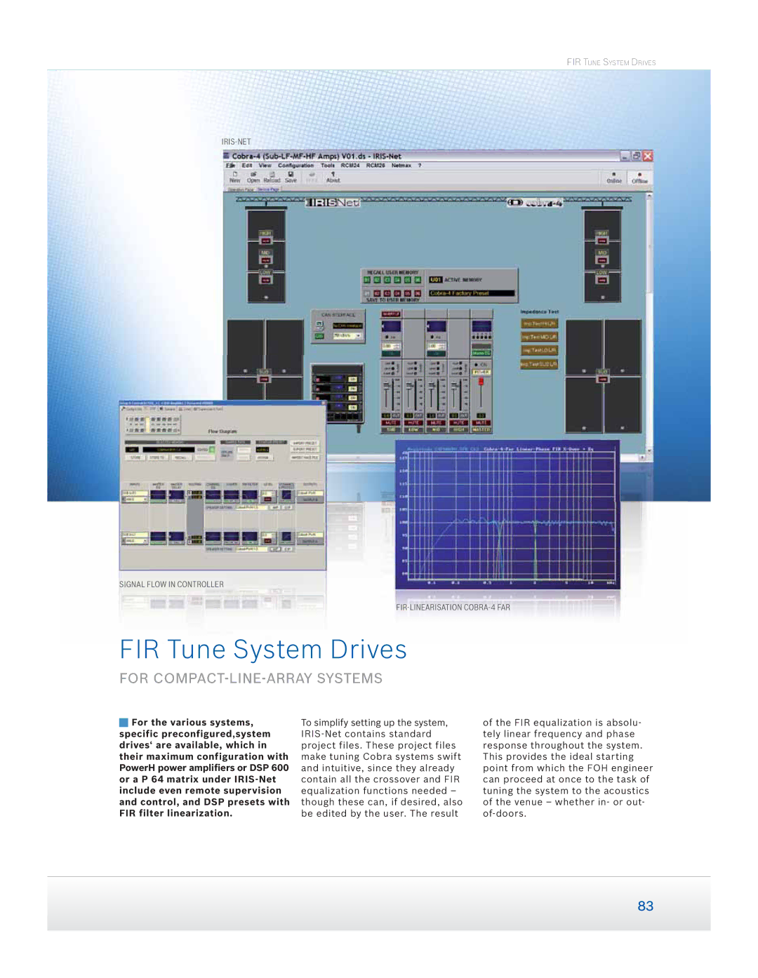 Dynacord Speaker manual FIR Tune System Drives, For COMPACT-LINE-ARRAY Systems 