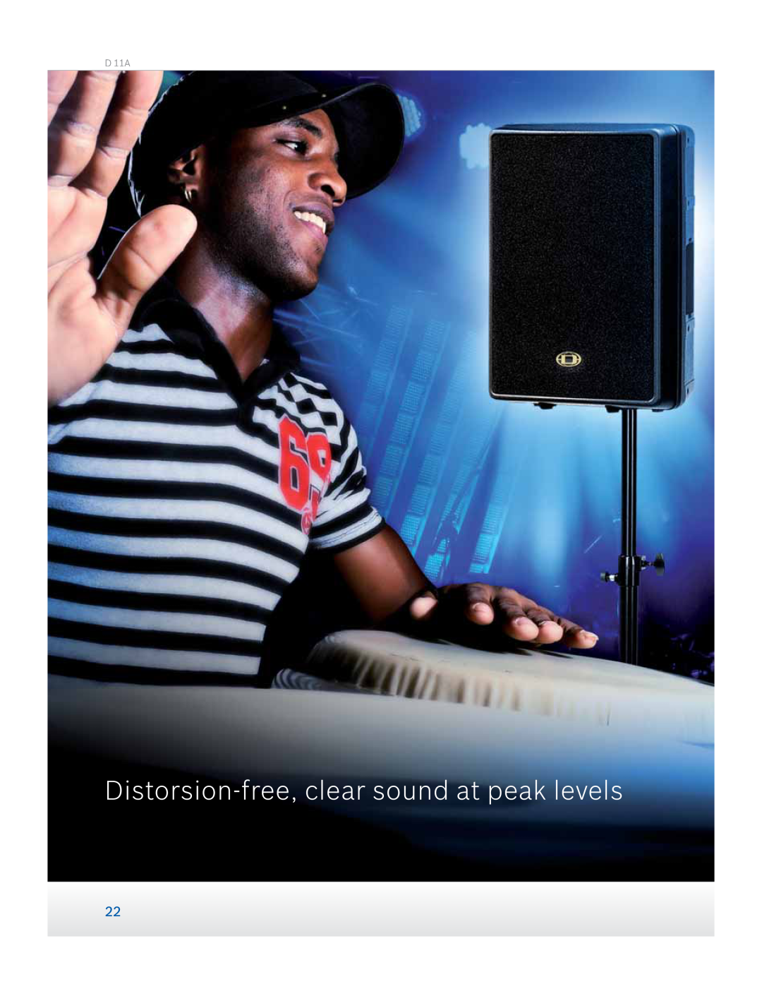 Dynacord Speaker manual Distorsion-free,clear sound at peak levels, D 11A 