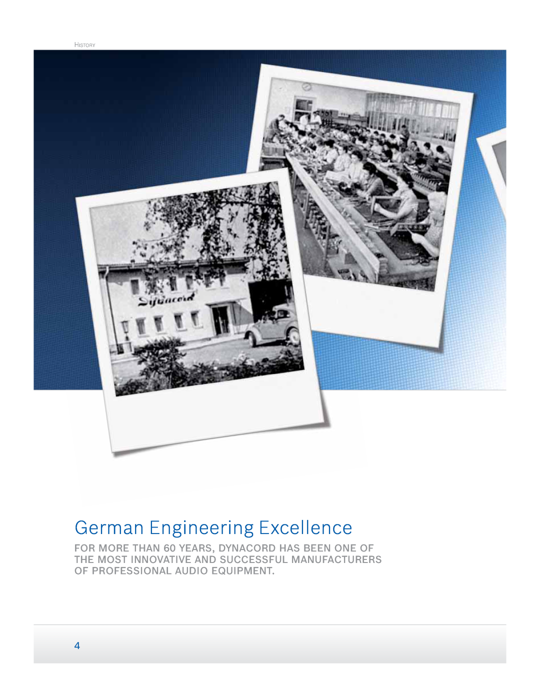 Dynacord Speaker manual German Engineering Excellence, History 