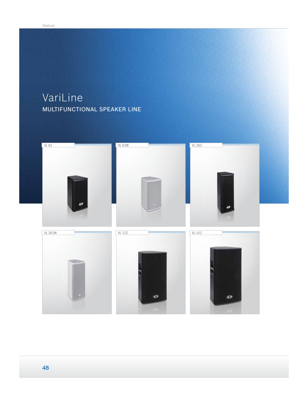 Dynacord manual VariLine, Multifunctional Speaker Line, Variline 