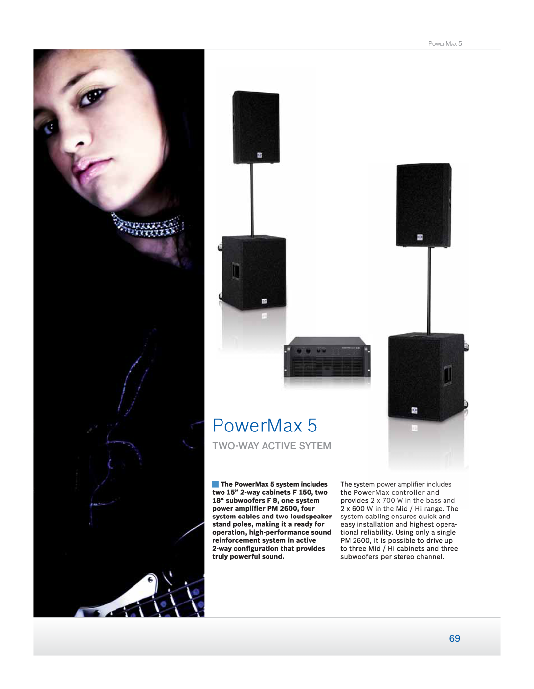 Dynacord Speaker manual PowerMax, Two-Wayactive Sytem 
