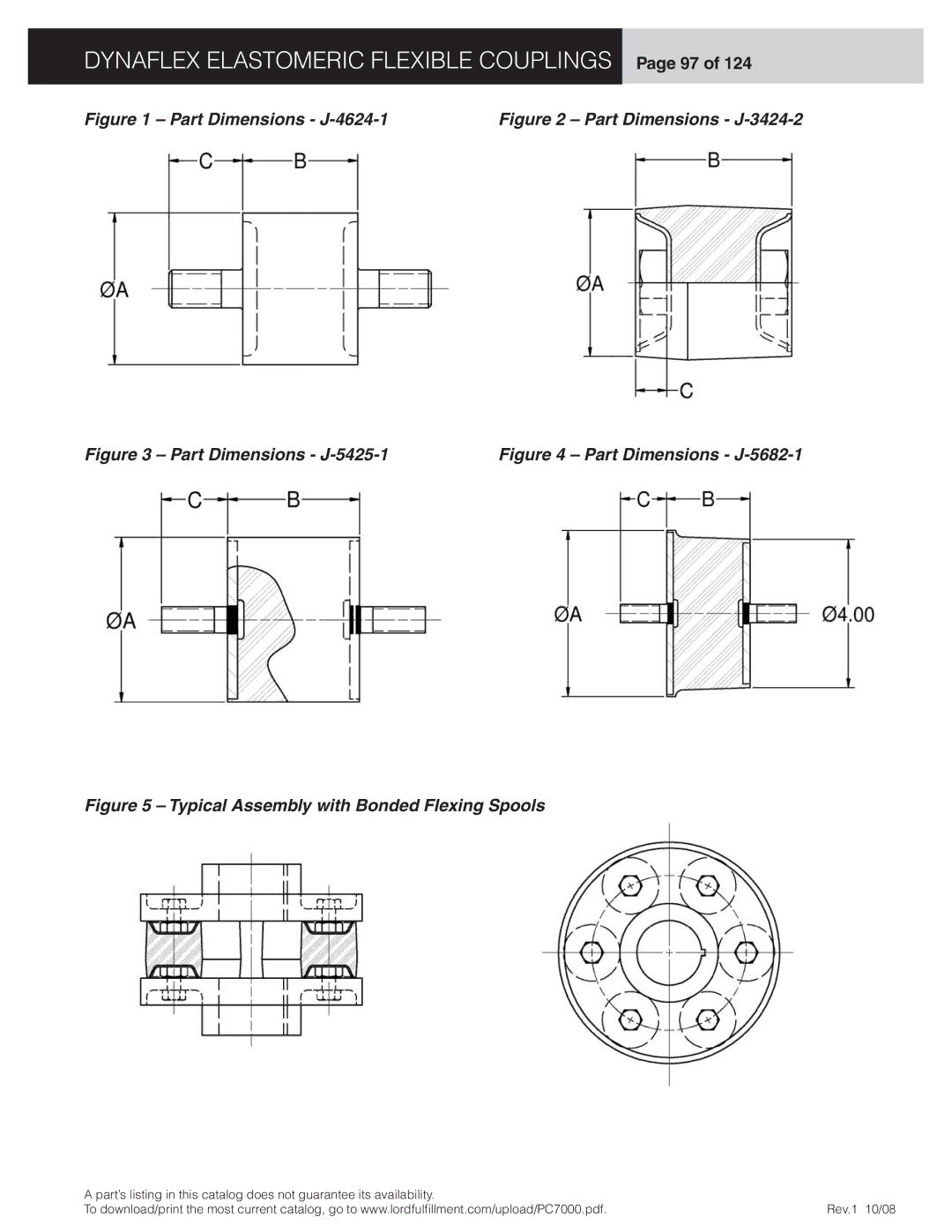 Dynaflex LCD, LCR manual Part Dimensions J-4624-1, Part Dimensions J-3424-2 