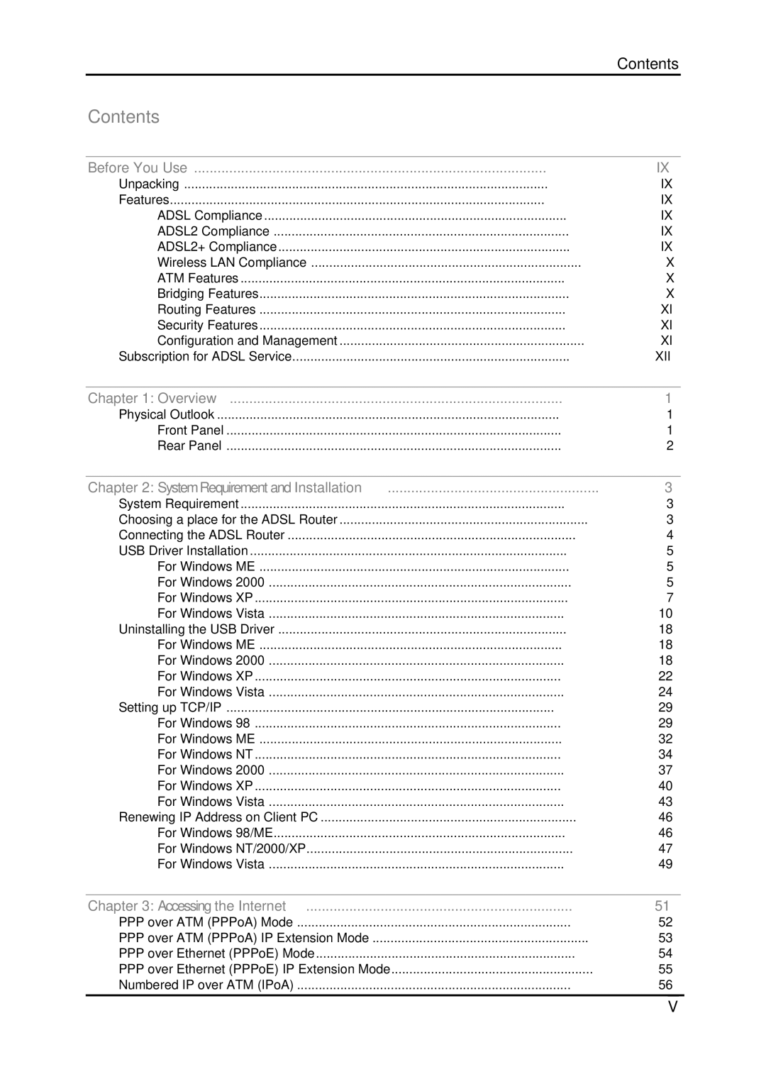 Dynalink RTA1025W user manual Contents 