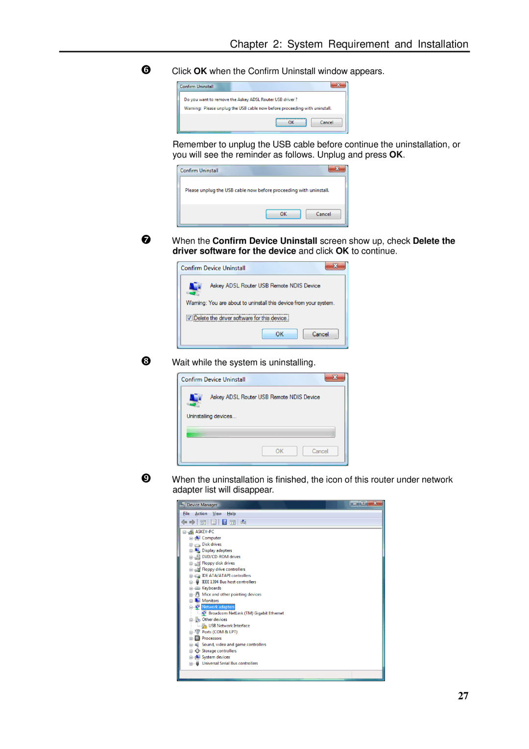 Dynalink RTA1046VW user manual System Requirement and Installation 