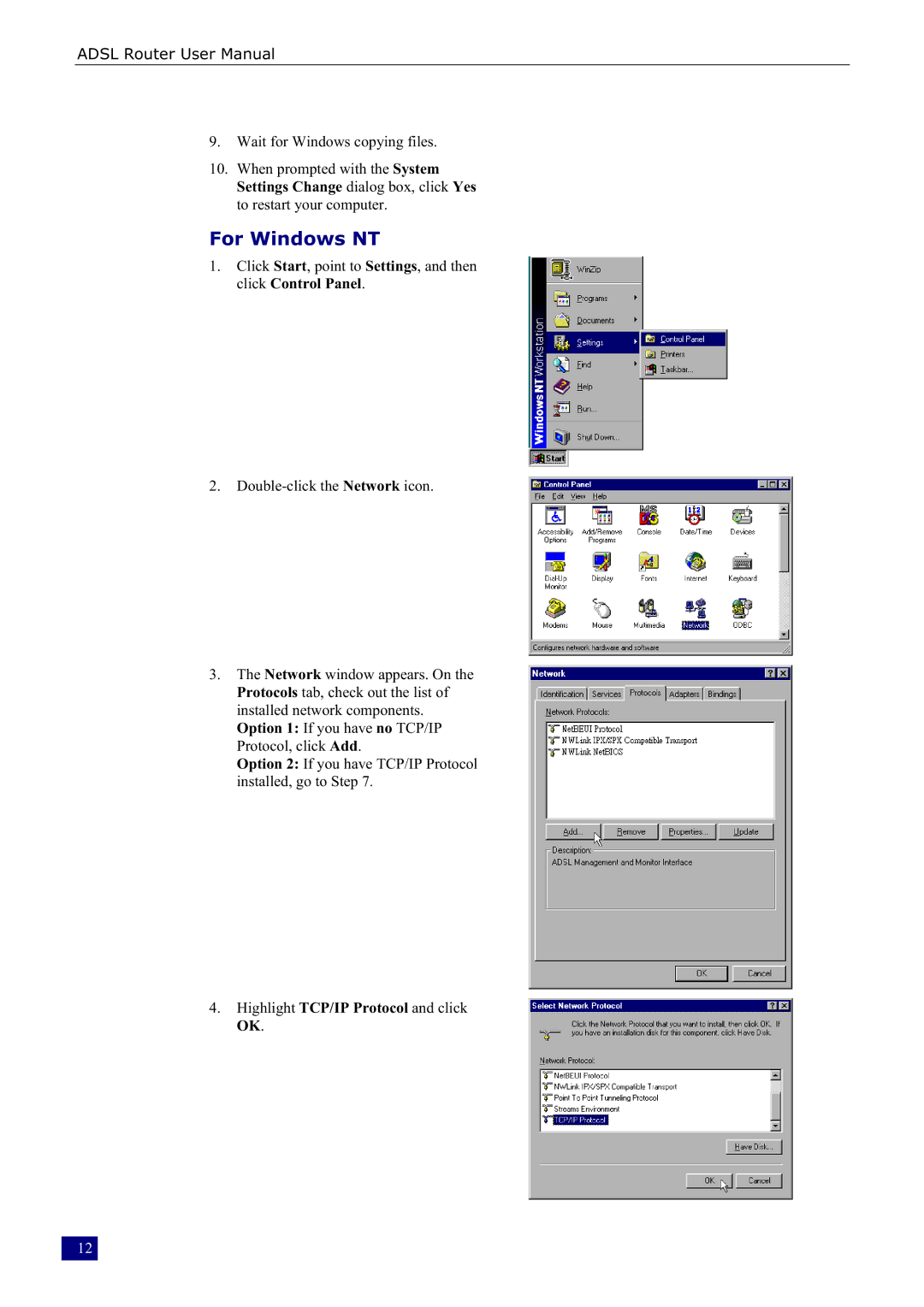 Dynalink RTA230 manual For Windows NT 