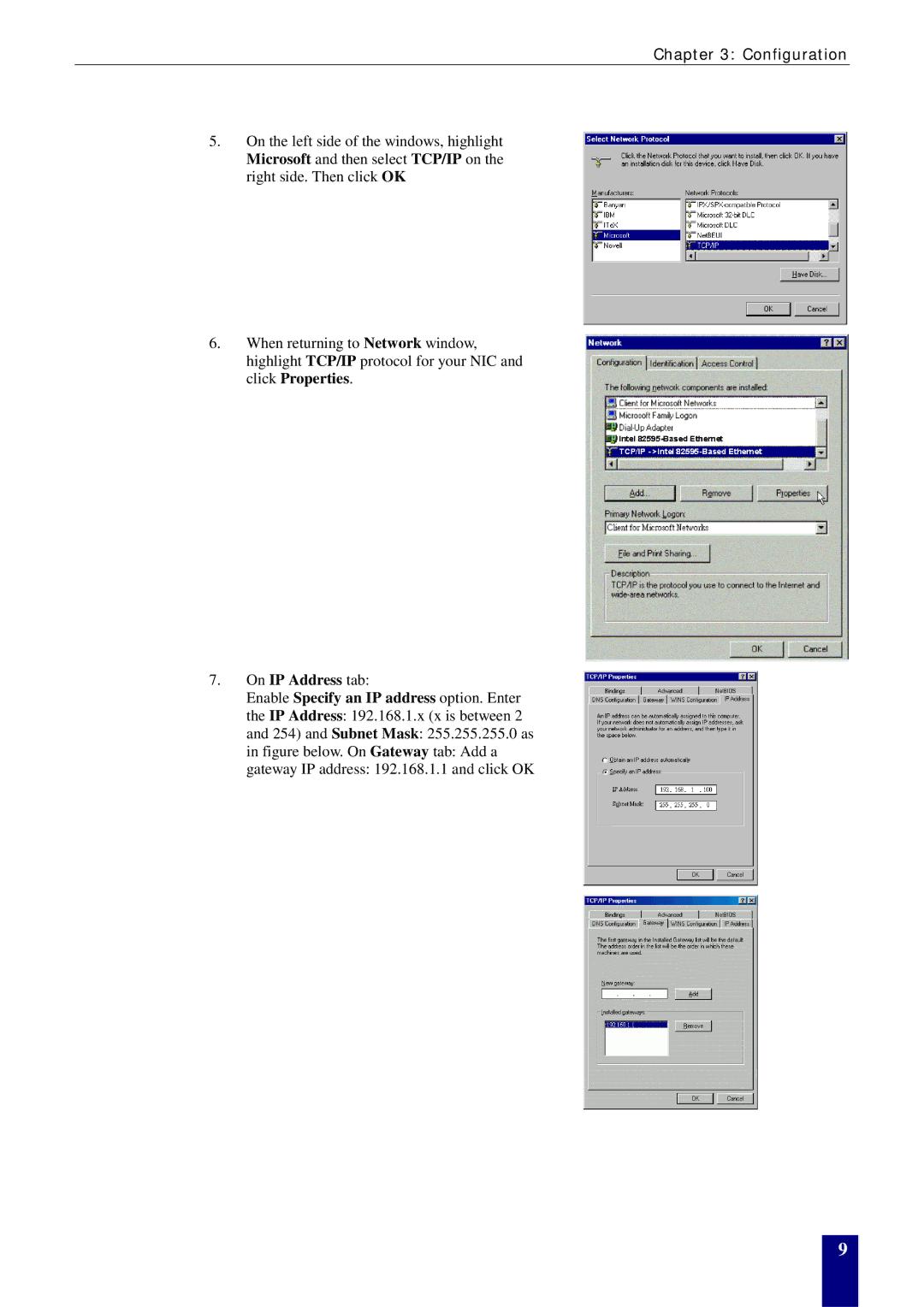 Dynalink RTA770W user manual On IP Address tab 