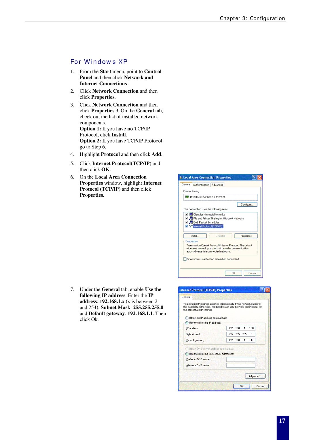 Dynalink RTA770W user manual For Windows XP 