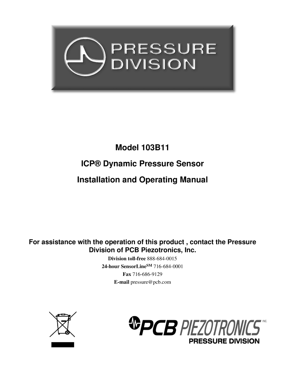 Dynamic Distributors 103B11 manual 