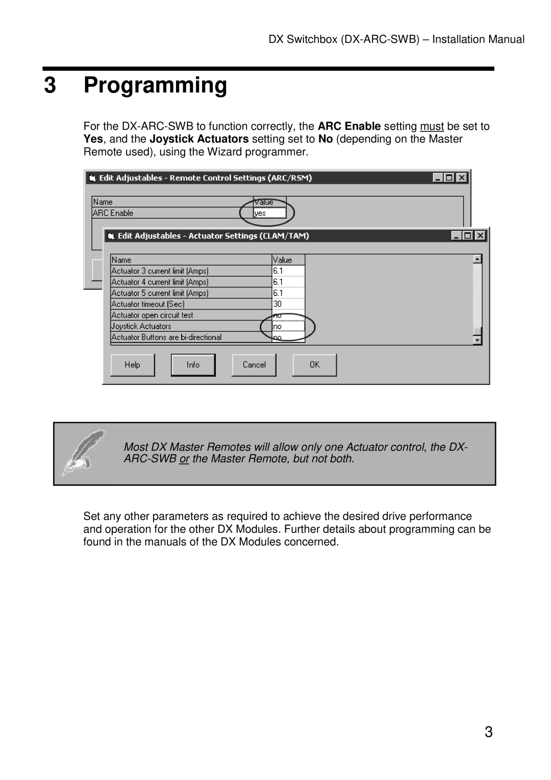 Dynamic Distributors DX-ARC-SWB installation manual Programming 