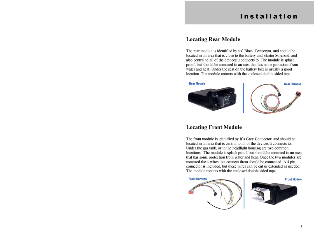 Dynamic Distributors Switch Cubes appendix Installation, Locating Rear Module, Locating Front Module 