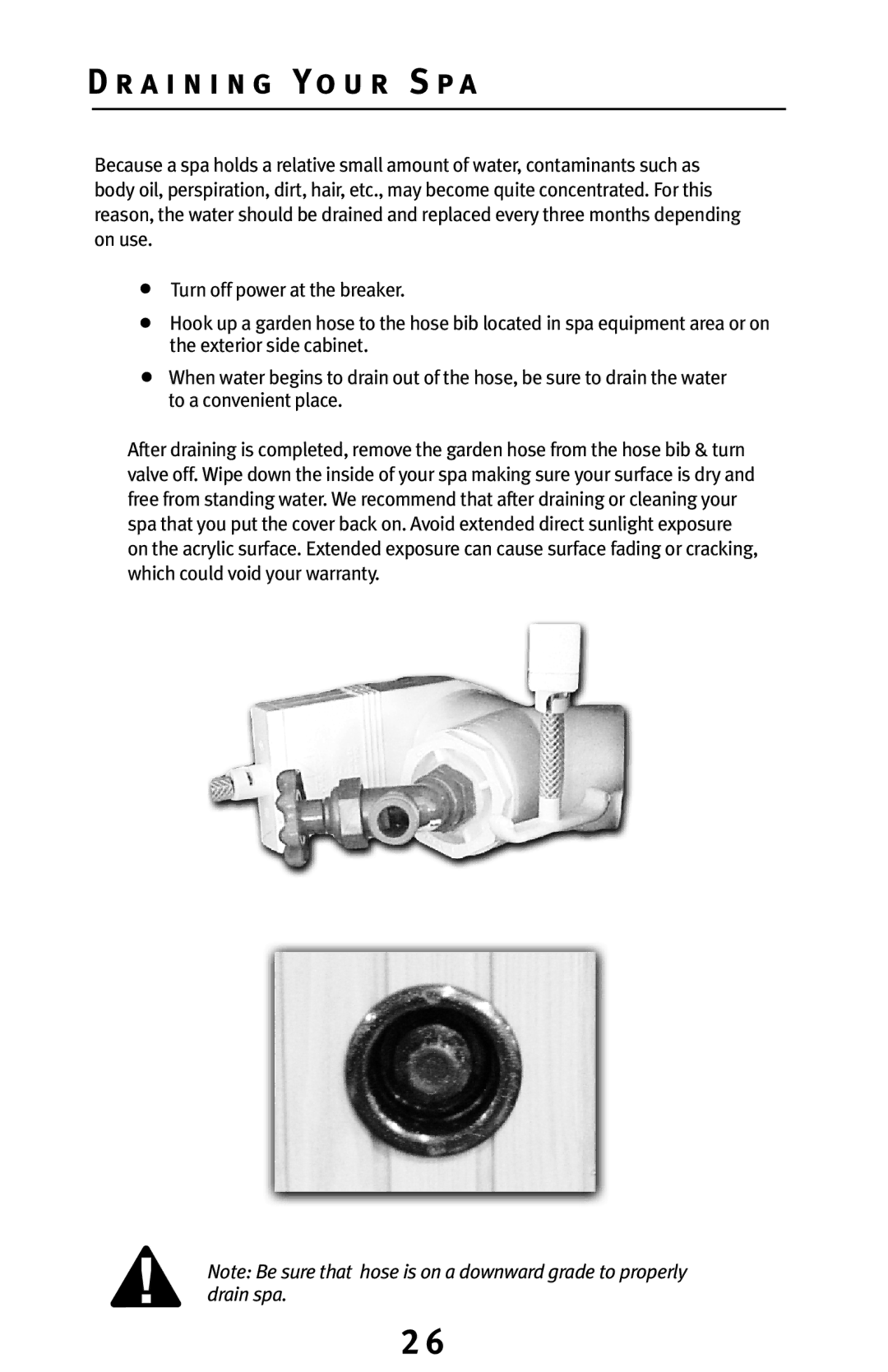 Dynasty Spas Deluxe System D-1000, Premier System D-2000, Elite System D-3000 owner manual A i n i n g Yo u r S p a 