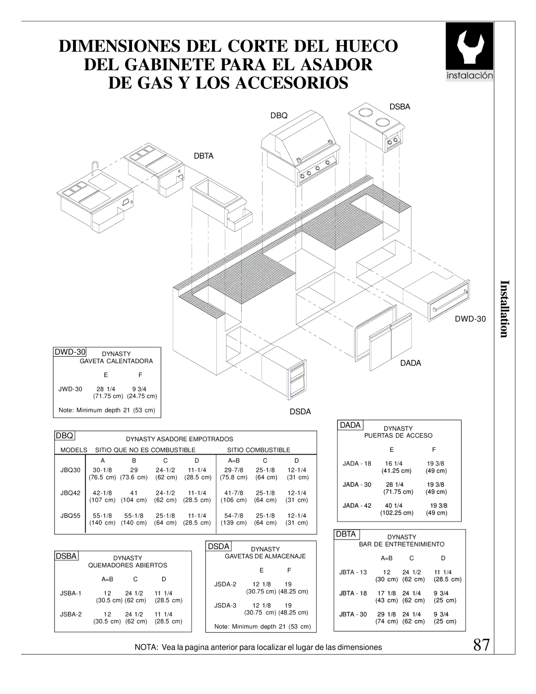 Dynasty Stoves DOBQ3000A, DOPB3003A, DOBB4203A, DOBB3003A, DOBQ4200A, DOBB1803A manual Dynasty Gaveta Calentadora 