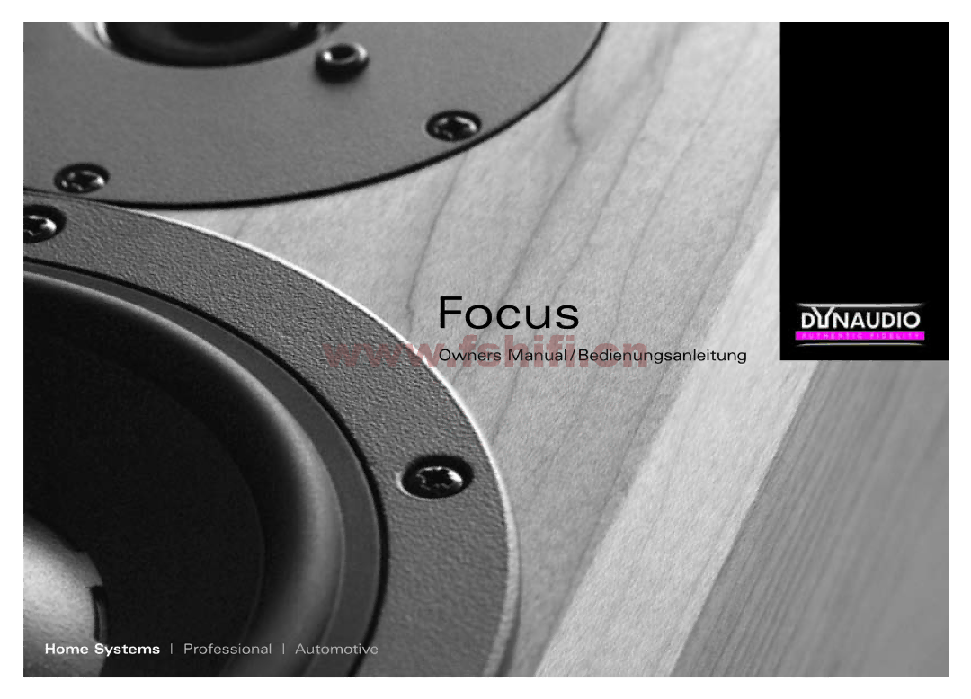 Dynaudio Focus loudspeakers owner manual 