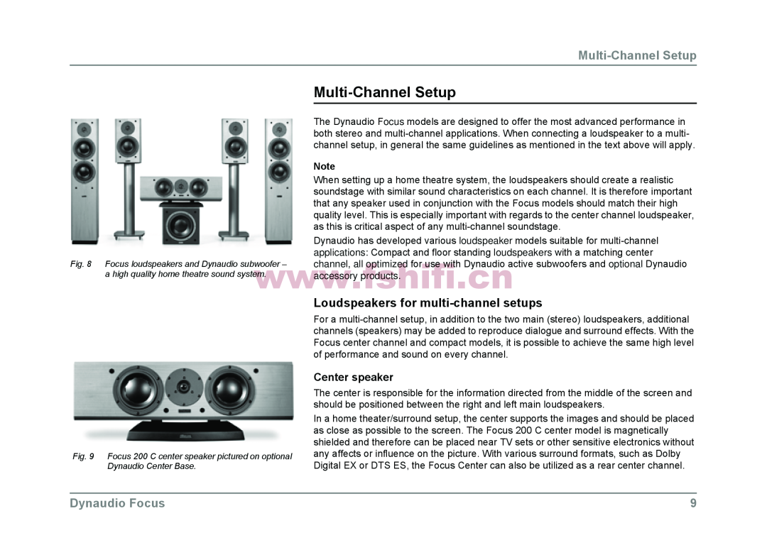 Dynaudio Focus loudspeakers Multi-ChannelSetup, Loudspeakers for multi-channelsetups, Center speaker, Dynaudio Focus 