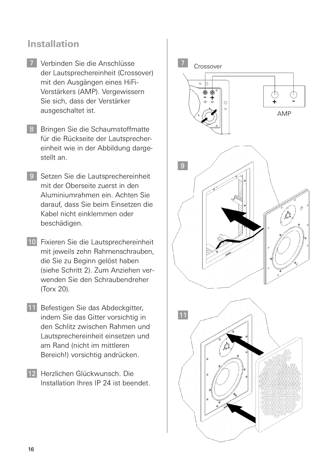 Dynaudio IP 24 instruction manual Amp 