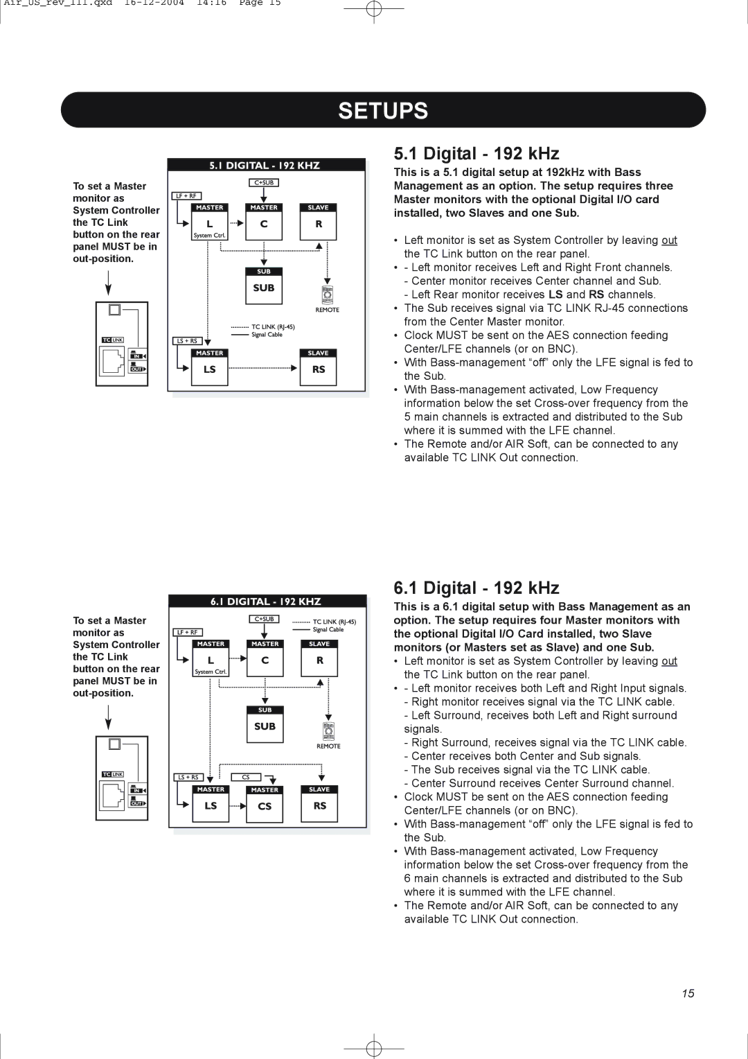 Dynaudio pmn manual Digital 192 kHz 