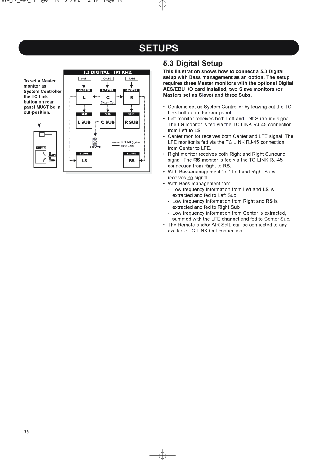 Dynaudio pmn manual Digital Setup 