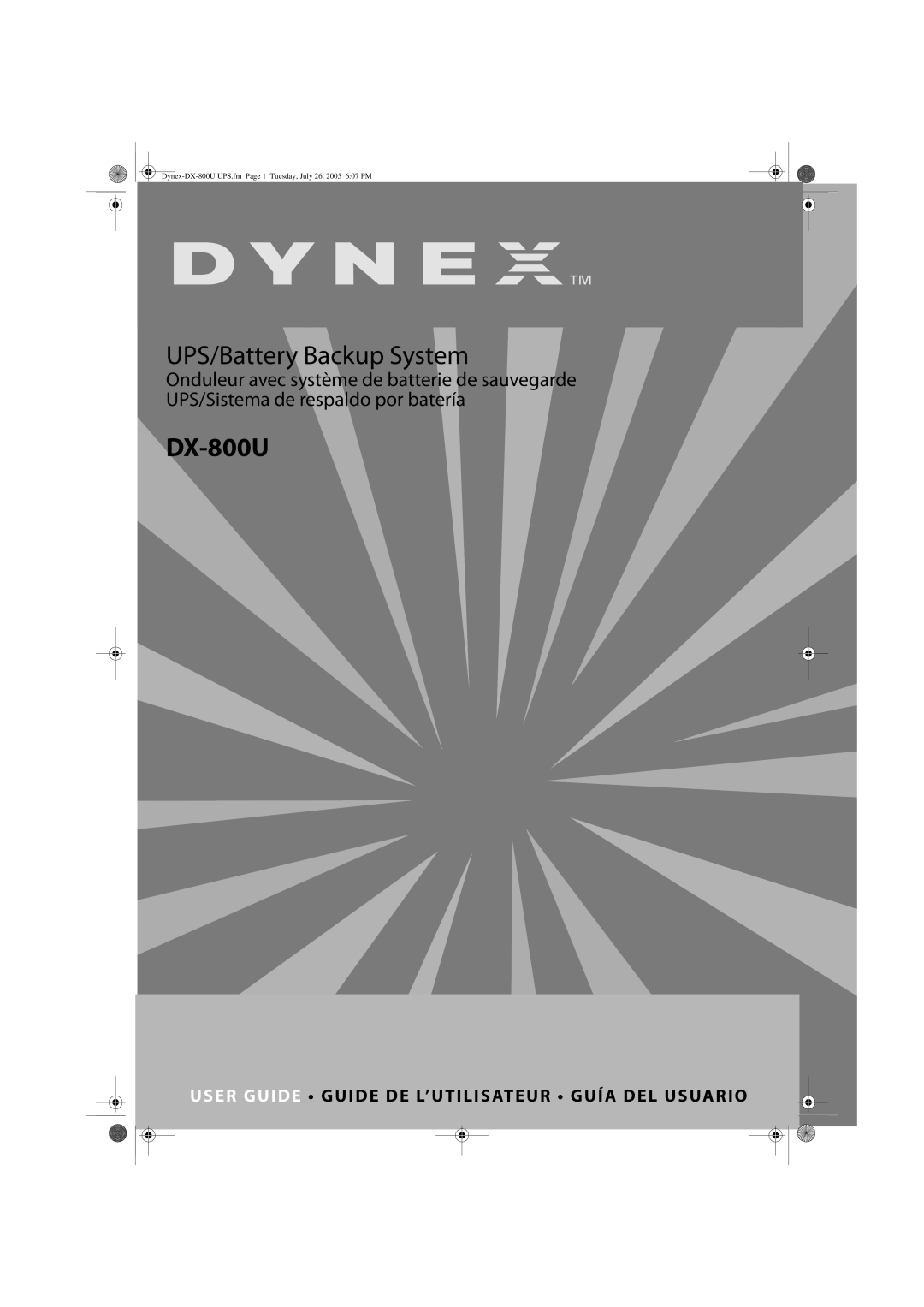 Dynex DX-800U manual 