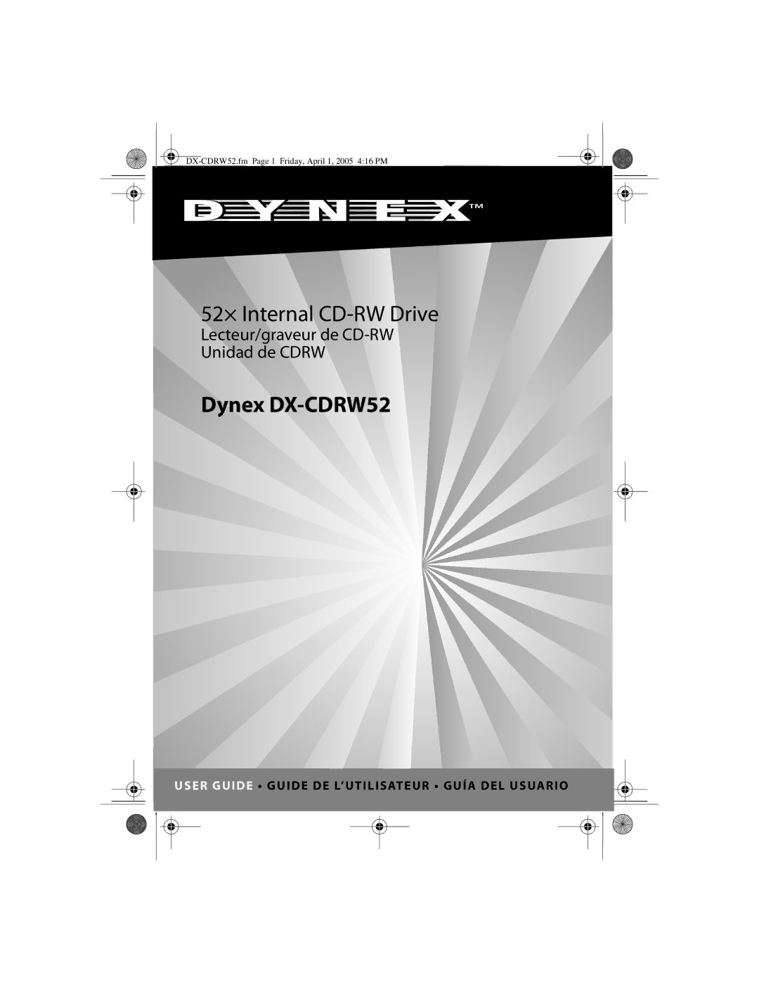 Dynex manual Dynex DX-CDRW52 