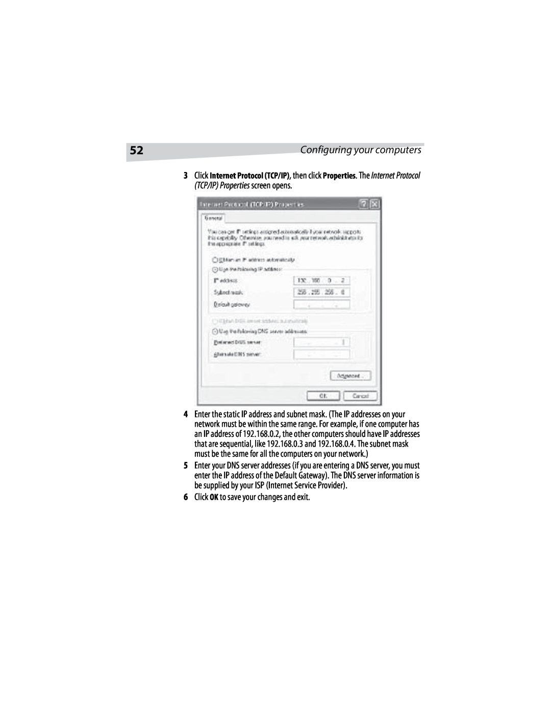 Dynex DX-E401 manual Click OK to save your changes and exit, Configuring your computers 