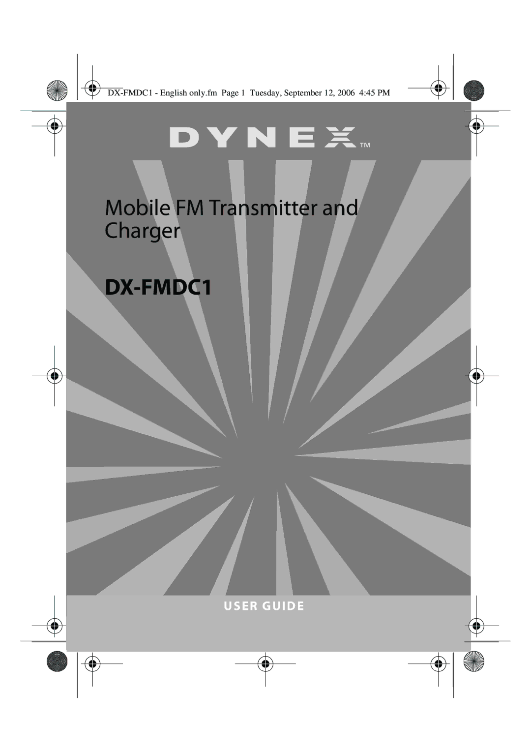 Dynex DX-FMDC1 manual 